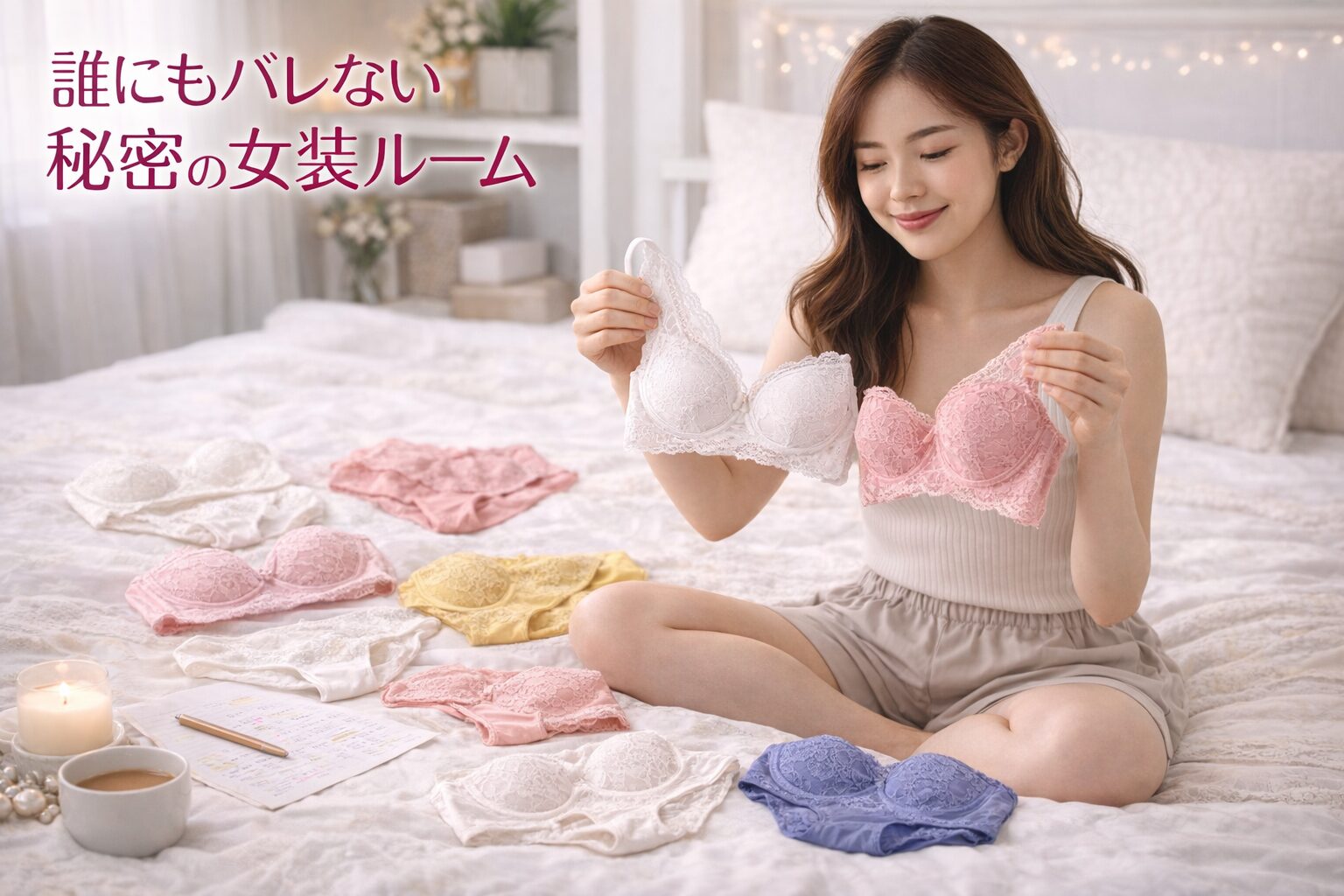 誰にもバレない秘密の女装ルーム